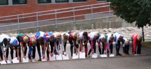 Rett før start. Ungdomsklassen Sport8 sprintstafett 2012 fra Brunla u-skole